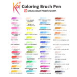 Sakura Koi Brushpen Color Chart