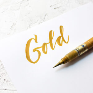 Kuretake Brush Pen Gold